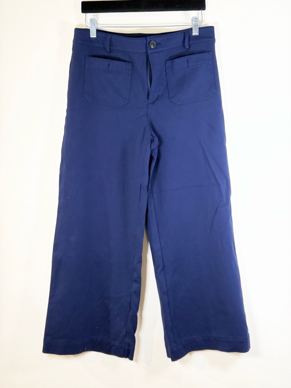 LOFT Navy Wide-Leg Trousers